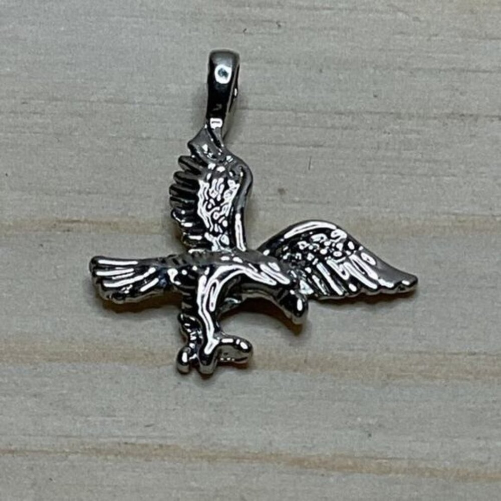 Flying Eagle Pendant Charm Silver-Tone Jewelry